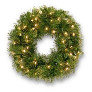 24 in. Wispy Willow Pre Lit Christmas Wreath   Christmas Wreaths