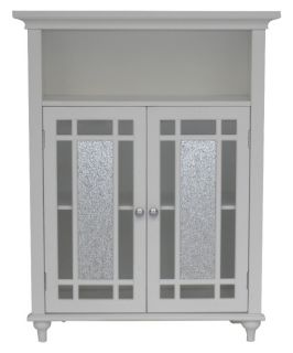 Elegant Home Windsor White Bathroom Double Door Floor Cabinet   Floor Cabinets & Racks