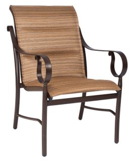 Woodard Ridgecrest Padded Sling Dining Chair   Outdoor Dining Chairs