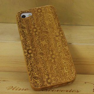 100% Hand Made Carve Natural Eco friendly Wood Bamboo Case Cover Skin for Iphone 5    Shivering Cell Phones & Accessories