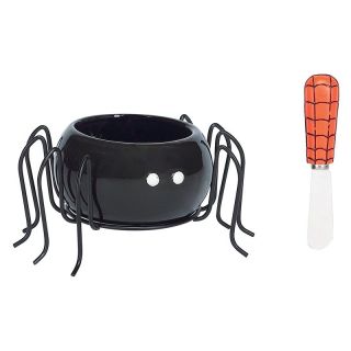 Boston Warehouse Spider Boo Dip Bowl & Spreader Set   Halloween