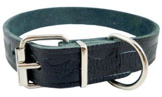 Tooled Genuine Leather Dog Collar. Fits 13" 17" Neck, Dalmatian, Amstaff, Spaniel  Pet Collars 