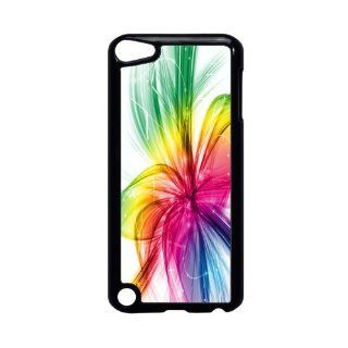 Rikki KnightTM Colorful Rainbow Abstract Design iPod Touch Black 5th Generation Hard Shell Case Computers & Accessories