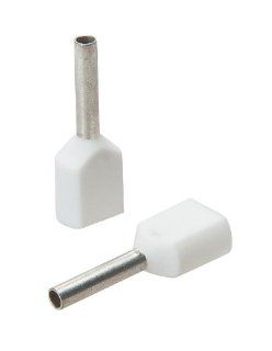 Greenlee 869/8 AWG 20 by 15mm Long Twin Insulated Wire Ferrules, White, 1000 Pack   Hand Tools  