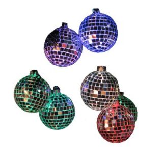 Kurt Adler Multicolored Mirror Color Changing Flashing Ball 10 ct. LED Light set   Christmas Lights