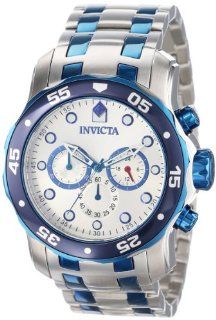 Invicta Mens 13673 Pro Diver Stainless Steel and Blue Dial Quartz Chrono Watch at  Men's Watch store.