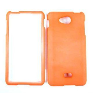 Lg Spirit Ms 870 Neon Pearl Orange Rubber Spray Hard Phone Case Snap on Protector Cell Phones & Accessories