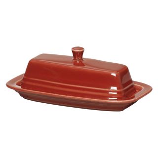 Fiesta Scarlet Butter Dish with Lid   Butter Dishes