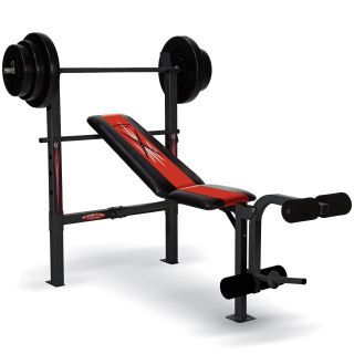 Competitor Standard Bench with 100 lb. Weight Set   Weight Benches