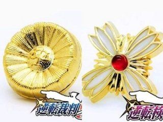 I will judge  Ace Attorney emblem badge batch prosecutor and lawyer sunflower cosplay accessory tool pin badge pin batch set of 2 (japan import) Toys & Games