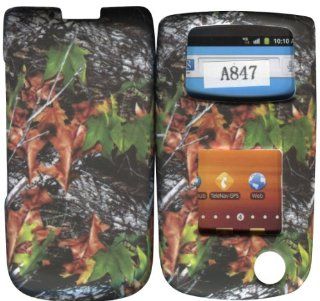 Camo Leaves Samsung SGH Rugby II 2 A847 at&t Case Cover Hard Phone Case Snap on Cover Rubberized Touch Faceplates Cell Phones & Accessories