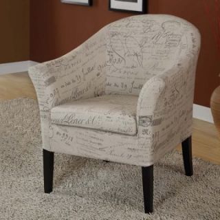 Aries Club Chair with French Print   Accent Chairs