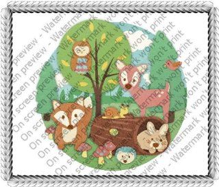 6" Round ~ Children Woodland Animals Birthday ~ Edible Image Cake/Cupcake Topper  Grocery Gourmet Food Cooking Baking Supplies Icings  Grocery & Gourmet Food