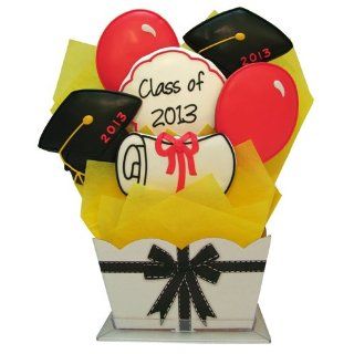 The Gift Basket Gallery Graduation Cookie Bouquet  Gourmet Baked Goods Gifts  Grocery & Gourmet Food