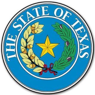 Texas State Seal Flag bumper sticker decal 4" x 4" Automotive