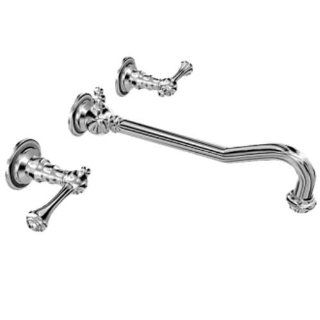Altmans SO15L7E20PN Soraya Wall Mounted Lavatory Set With 11 1/4" Long Spout W/1Lb4 No Drain Polished Nickel   Touch On Bathroom Sink Faucets  