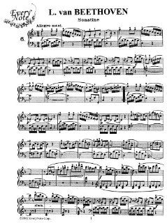 Beethoven Sonatina No. 6 in F Major for Piano Instantly  and print sheet music Beethoven Books
