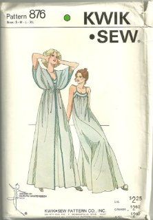 Kwik Sew 876 Ladies Nightgown and Peignoir Vintage Sewing Pattern Designed for Light Wt. Knit or Woven 