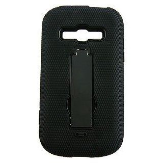 Armor Dual Layer Cover w/ Kickstand for Samsung Galaxy Galaxy Prevail 2 / Ring M840, Black/Black Cell Phones & Accessories