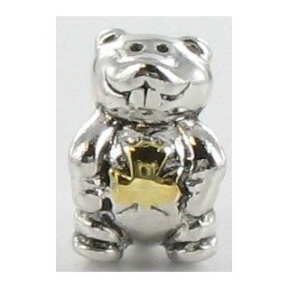 Quiges Sterling Silver Beaver Bead for Pandora/Troll/Chamilia Charms Jewelry