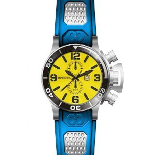 Invicta Corduba GMT Yellow Dial Stainless Steel Blue Rubber Mens Watch 80210 Invicta Watches