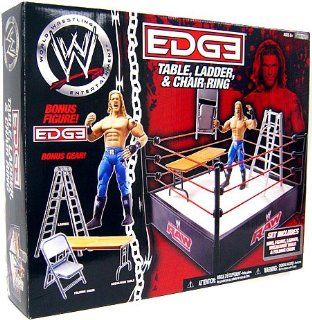 WWE Wrestling Ring Exclusive Table, Ladder & Chair Ring with Edge Action Figure Toys & Games