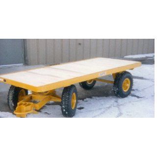 Single fifth wheel steer trailer, 45x108, 6000 lbs. capacity, no side rails, pneumatic wheels (Nutting NSN 3920 00 856 1342)   5 PACK Pallets