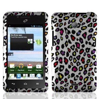 Huawei 881C Graphic Rubberized Protective Hard Case Color Leopard Cell Phones & Accessories