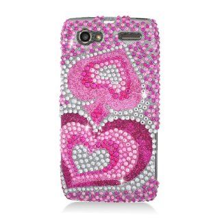 Eagle Cell PDMOTXT881F395 RingBling Brilliant Diamond Case for Motorola Electrify 2 XT881   Retail Packaging   Pink Heart Cell Phones & Accessories