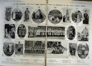 1912 Russia Cossack Samoyedes Turkomans Kazan Vyatka   Prints