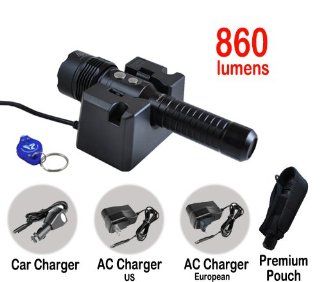 Bundle Fenix RC15 860 Lumen LED Rechargeable Police Tactical Flashlight Bonus Premium Duty Light Pouch and with AC & Car Chargers Sports & Outdoors