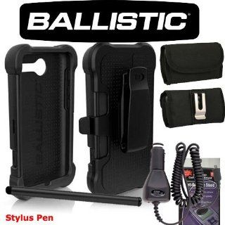 Motorola Electrify M xt901 Black AGF BALLISTIC SG MAXX SERIES Heavy Duty Rugged Cover Case. Comes with Horizontal Metal Clip Case that fits your phone with the cover on it, Car Charger, Stylus Pen and Radiation Shield. Cell Phones & Accessories