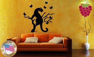 Wall Stickers Vinyl Decal Pantera Cougar And Butterflies ig1030   Wall Decor Stickers