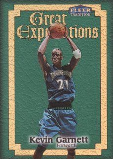 1998 99 Fleer Basketball Great Expectations #5 Kevin Garnett Minnesota Timberwolves NBA Trading Card Sports Collectibles