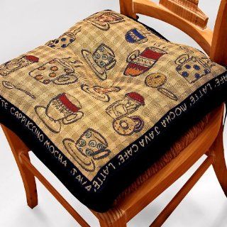 Park B. Smith Rustic Cafe 16 by 16 inch Tapestry Chair Pad   Coffee Chair Pads