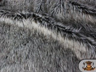 Faux / Fake French Tissavel Fur 2 Tone Grey Hedgehog Fabric BTY
