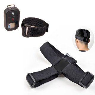 EEEKit GoPro WiFi Remote Wrist Strap / Band / Velcro Strap + GoPro Head Strap Mount for GoPro HD Hero 1/2/3 Camera  Camera And Optics Carrying Straps  Camera & Photo