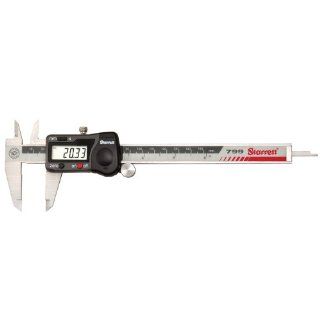 Starrett 799A 6/150 Digital Caliper, Stainless Steel, Battery Powered, Inch/Metric, 0 6" Range, +/ 0.001" Accuracy, 0.0005" Resolution, Meets DIN 862 Specifications