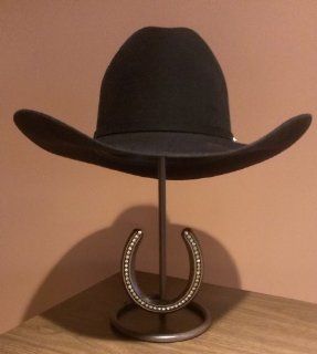 Cowboy Hat Rack with Rhinestone Horseshoe CT   Free Standing Hat Racks