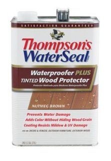 Thompsons 21831 Waterseal Waterproofer Plus Tinted Wood Protector Voc Formula, Nutmeg Brown, 1 Gallon (Pack Of 4)   Household Wood Stains  