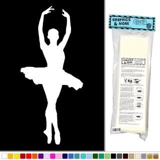Ballet Dancer Ballerina   Vinyl Sticker Decal Wall Art Decor   White  Business And Store Signs 