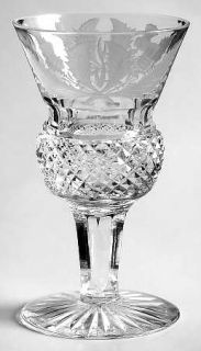 Edinburgh Crystal Thistle (Cut) Cordial Glass   Cut,Thistle Flower,Cross Hatch,P