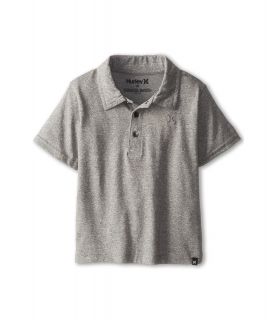 Hurley Kids Dialed Triblend Polo Boys Short Sleeve Pullover (Gray)