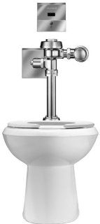 Sloan 20001301 High Efficiency Toilet Features a Hardwired, Electronic Optima Flushometer and, White   One Piece Toilets  