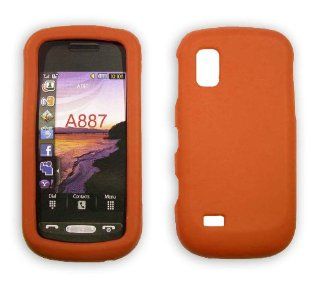 Fortress Brand Samsung Solstice A887 Orange Silicone Skin Case / Rubber Soft Sleeve Protector Cover 