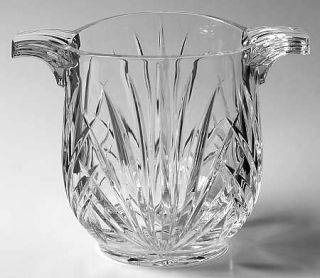 Cristal DArques Durand Madrigal Ice Bucket   Cut Fan Design On Bowl, Ribbed Ste