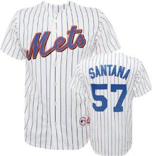 Johan Santana White Majestic MLB 2009 Home Royal Replica New York Mets Jersey  Athletic Jerseys  Sports & Outdoors