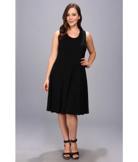 Karen Kane Plus Size Diana Panel Dress Womens Dress (Black)