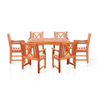 Vifah Bonsi Dining Set With Rectangulate Table And 6 Armchairs Tan Size 7 Piece Sets
