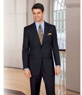 Executive 2 Button Wool Suit with Center Vent and Plain Front Trousers JoS. A. B